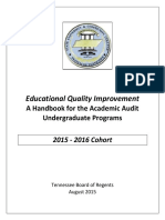 Educational Quality Improvement: A Handbook For The Academic Audit Undergraduate Programs