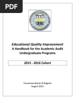 Educational Quality Improvement: A Handbook For The Academic Audit Undergraduate Programs