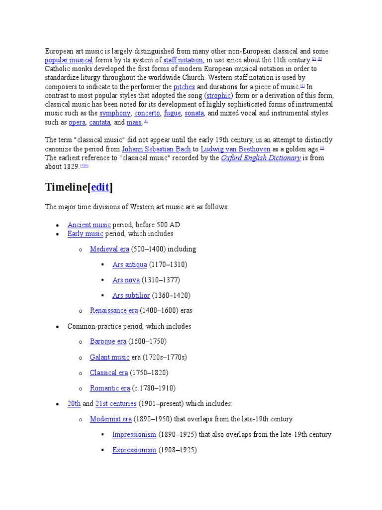 European Art Music PDF Classical Music Orchestras