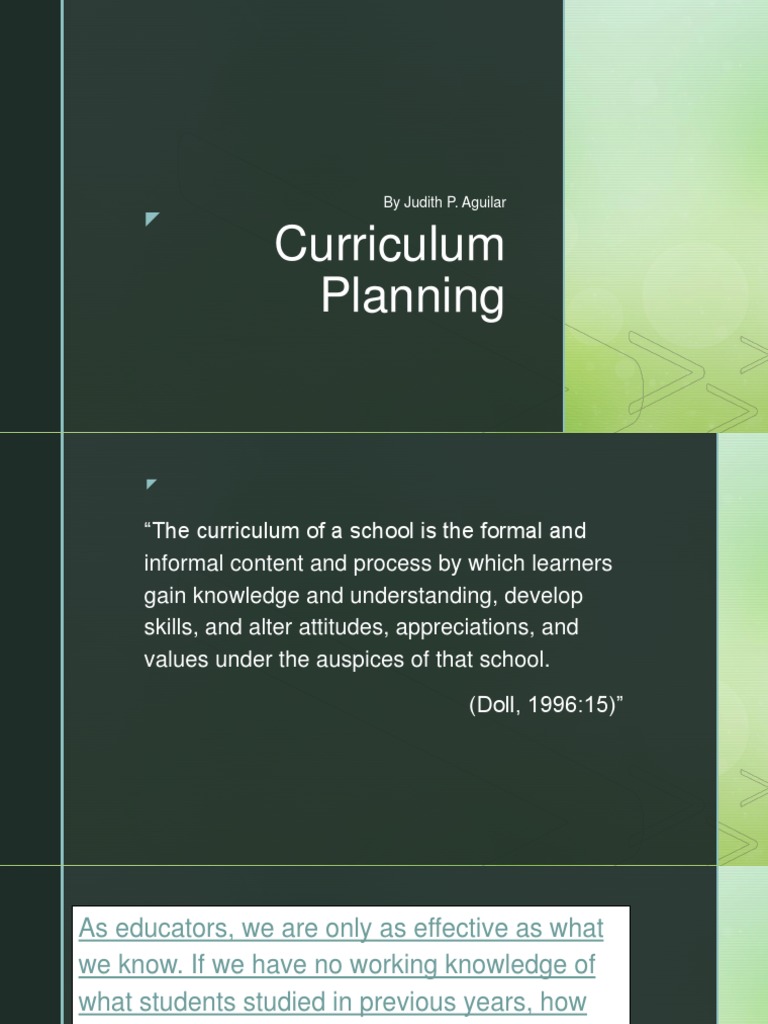 Curriculum Planning | PDF | Curriculum | Conceptual Model