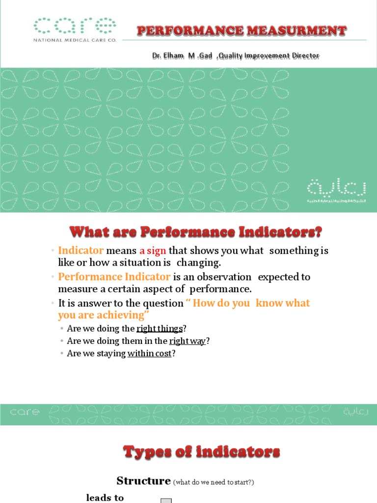 Hospital Performance Indicators Guide | PDF | Accuracy And Precision ...