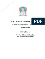 Syllabus FE BTech 2018 Solapur University
