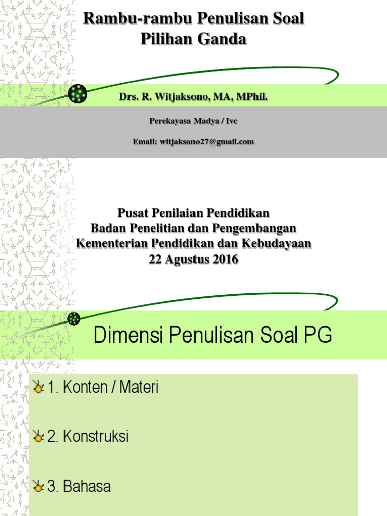 2a Kaidah Penulisan Soal Pg Ppt