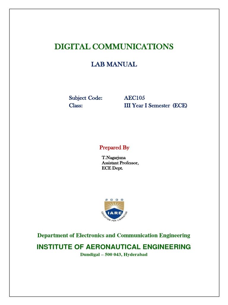 DC Lab Manual PDF Detector (Radio) Modulation