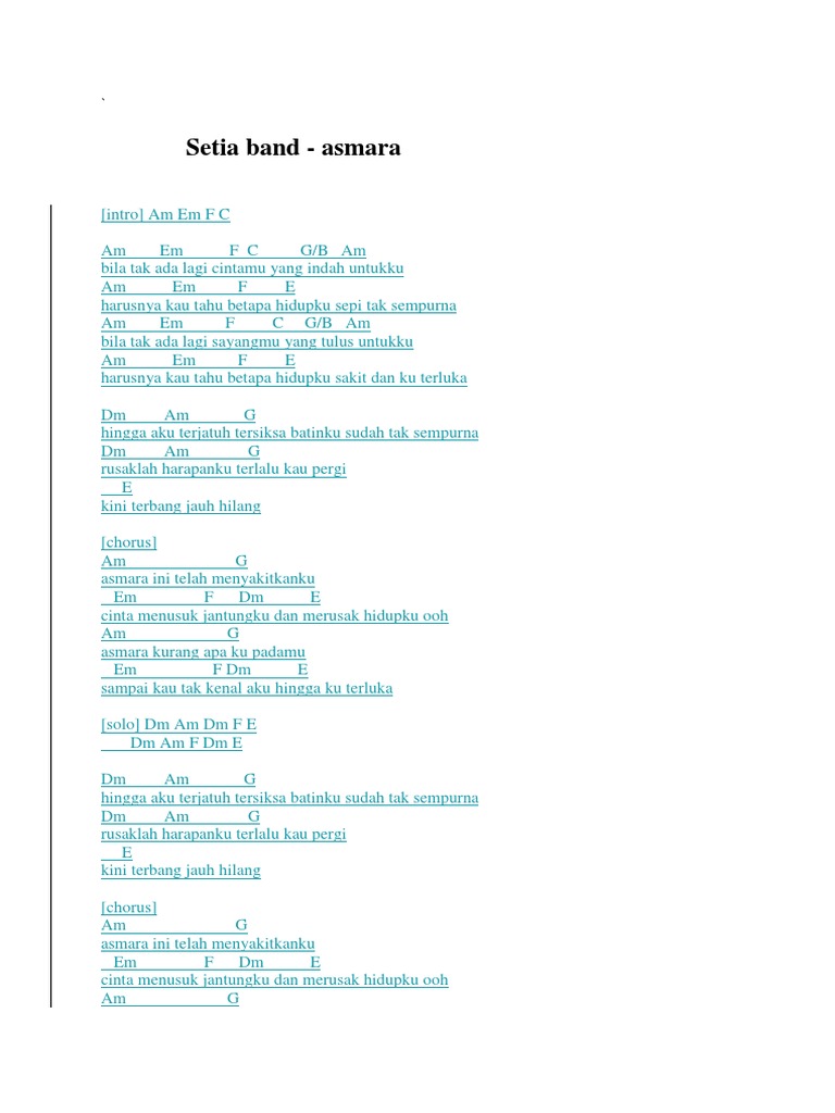 40+ Chord bila tak ada lagi cintamu information