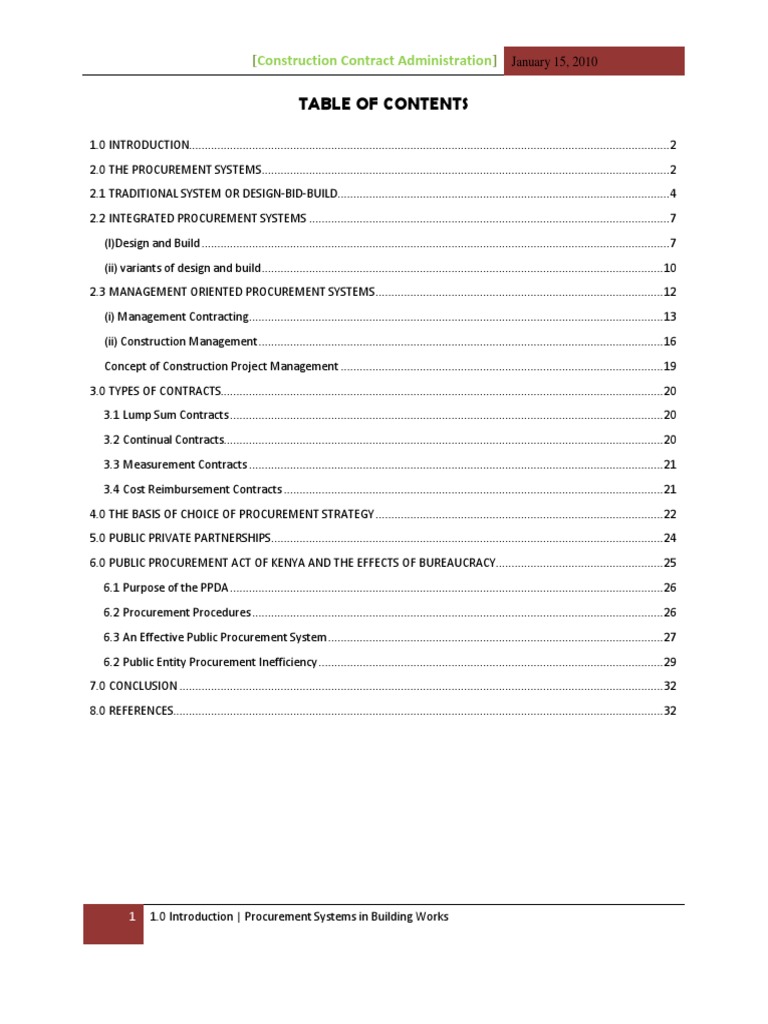 Procurement PDF | PDF | Construction Bidding | Construction Management