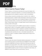 Leak Testing Procedures for Piping | PDF | Leak | Pressure