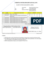 Universitas Muhammadiyah Malang: Kartu Studi Mahasiswa (KSM)