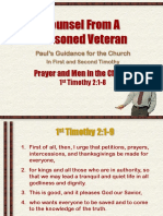 Counsel From A Seasoned Veteran: Prayer and Men in The Church