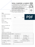 B.Tech. Marine Engineering: Annamalai University, Chidambaram, Tamilnadu