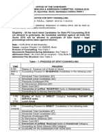 Notice For Spot Counselling 2018