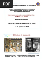 História e conceitos do controle bibliográfico no Brasil e no mundo - compac