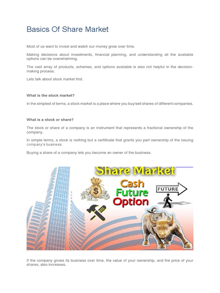 SHARE MARKET BEGINNERS GUIDE intelligence overview