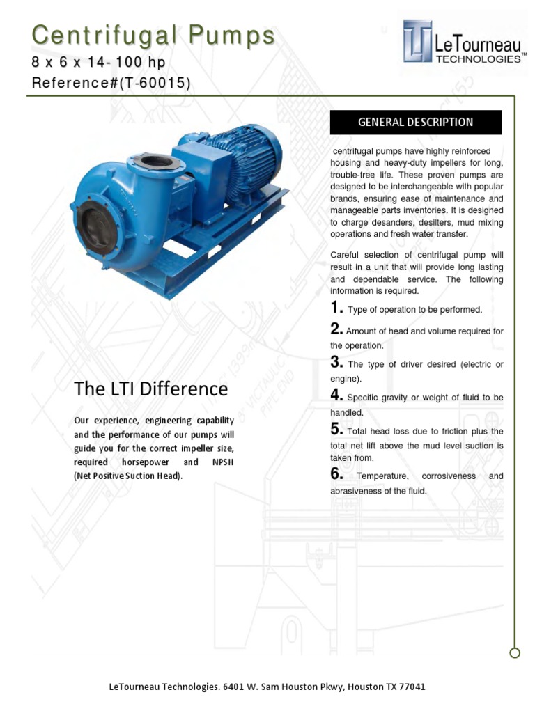 Centrifugal Pumps (T-60015) | PDF | Pump | Fluid Dynamics