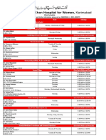 Karimabad Clinics Schedule PDF