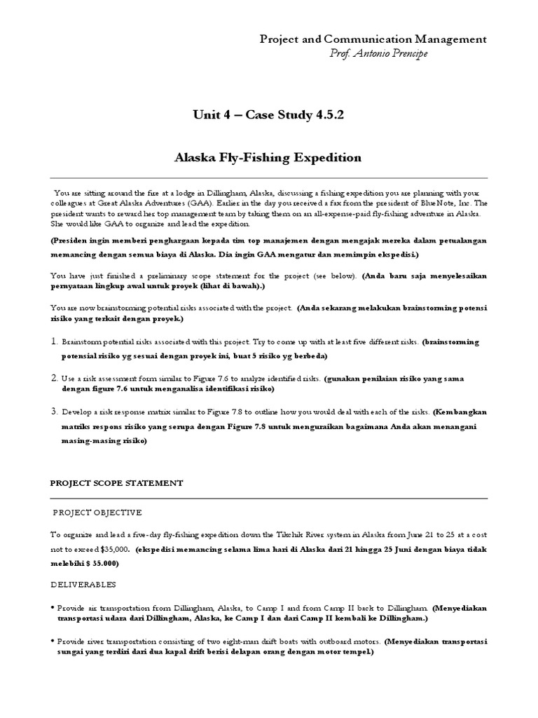 Case Study Alaska Fly Fishing PDF Fish Fish And Humans