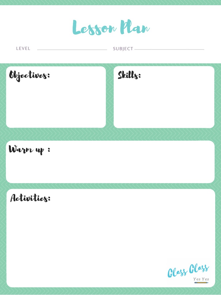 Lesson Plan: Objectives: Skills | PDF