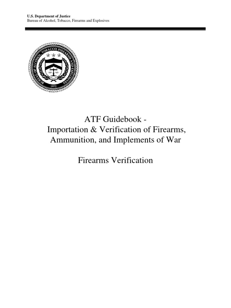 ATF Firearms Importation Guide | PDF | Shotgun | Firearms
