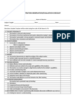 Final Demonstration Observation/Evaluation Checklist: A. Teacher'S Personality