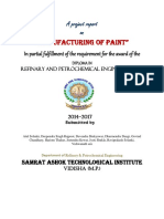 "Manufacturing of Paint": A Project Report On