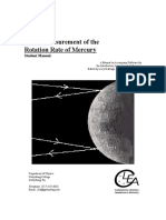 Name: Radar Measurement of The Rotation Rate of Mercury: Lab Partner