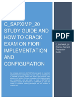 C_SAPXIMP_20 Exam Guide for SAP Fiori Implementation and Configuration