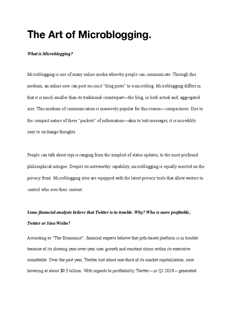 Microblogging Strategies for Product Launch | PDF | Business