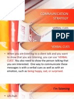 Communication Strategy: Verbal Cues