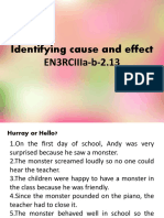 Identifying Cause and Effect En3Rciiia-B-2.13