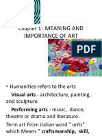 Meaning and Importance of Art