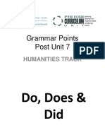 Grammar Activities- Humanities Track