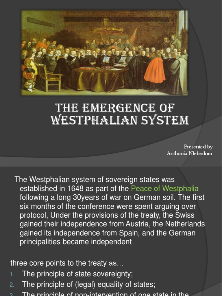 The Emergence of Westphalian System PDF Sovereign State Sovereignty