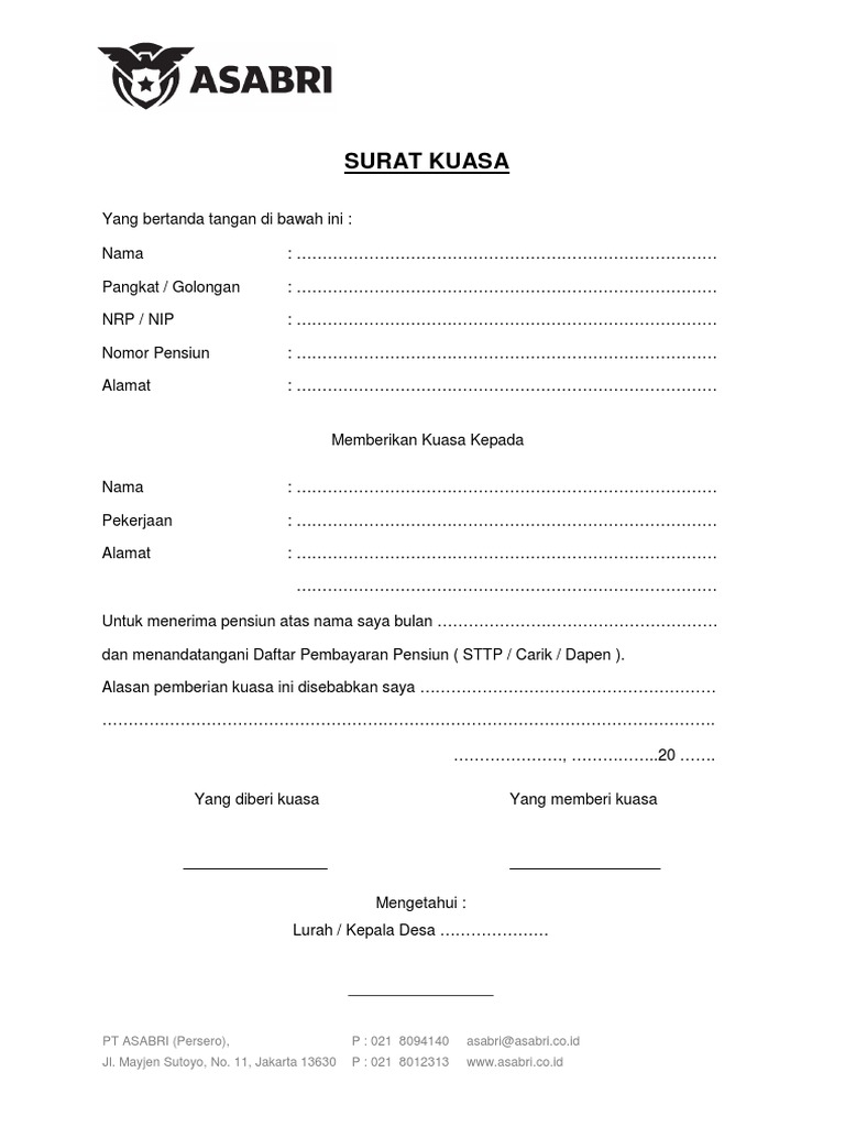 Surat Kuasa Pdf