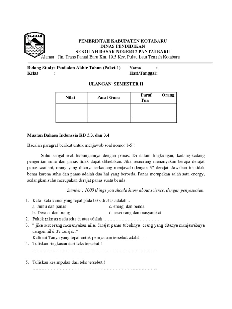 Kata Kunci Yang Tepat Pada Teks Di Atas Adalah Terkait Teks