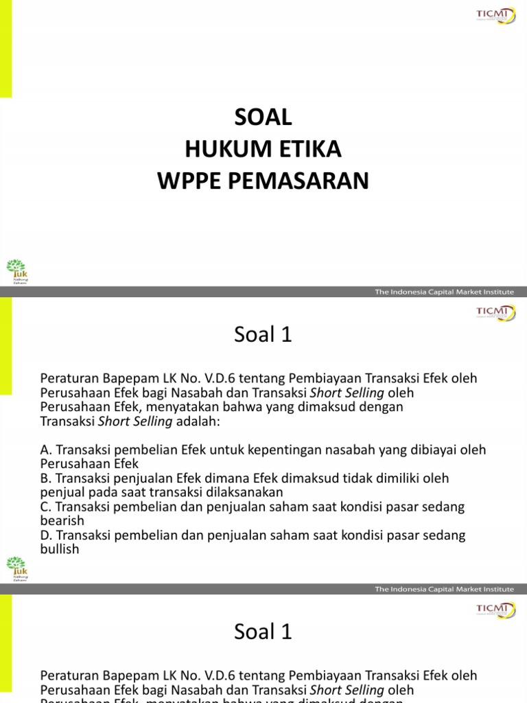 Soal Wppe Pemasaran Aekpi