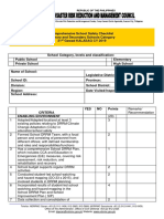 Schools Checklist