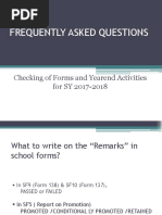 Frequently Asked Questions - Checking of Forms