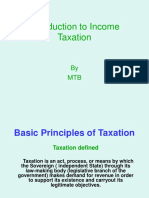 Introduction to Income Taxation: Basic Principles and Limitations