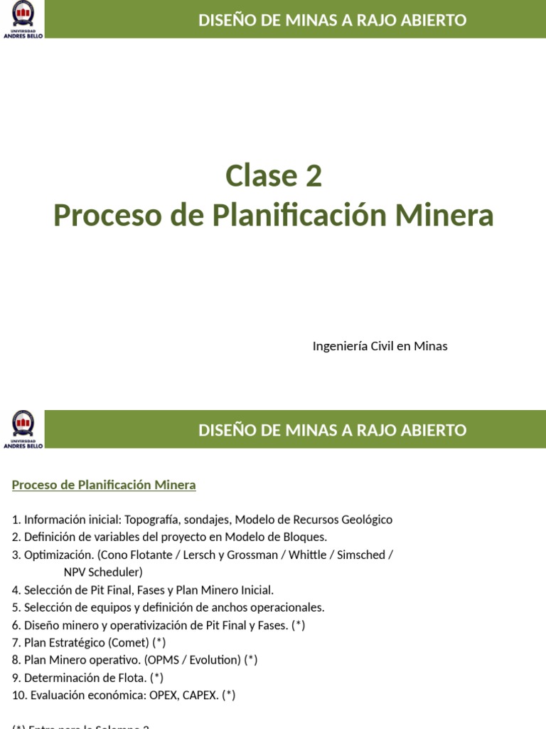 Proceso de Planificación Minera | PDF | Minería | Software