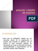 Análisis y Diseño de Puestos