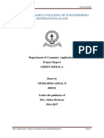 Mar Athanasius College of Engineering Kothamangalam: Department of Computer Applications Project Report Green Kerala