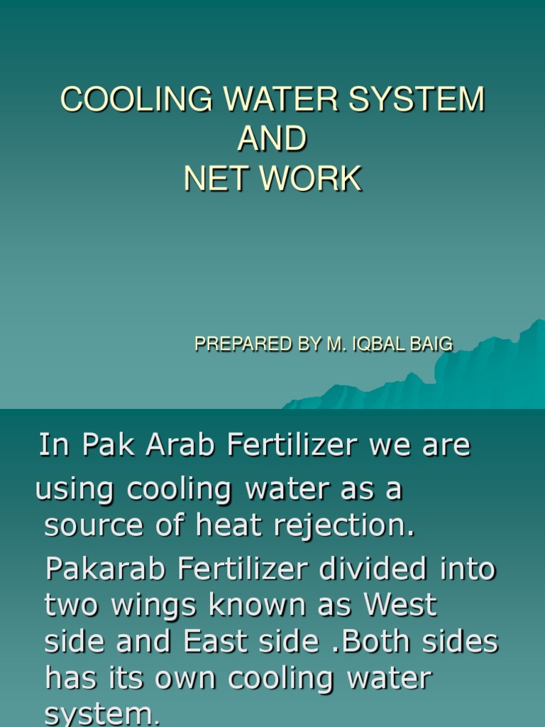 Cooling Water System PDF Corrosion Water
