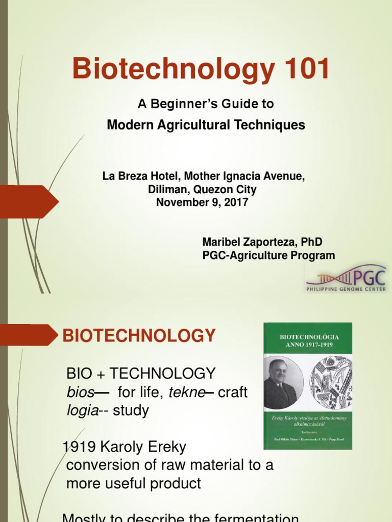 Biotechnology 101 A Beginner's Guide To Modern Agricultural Techniques