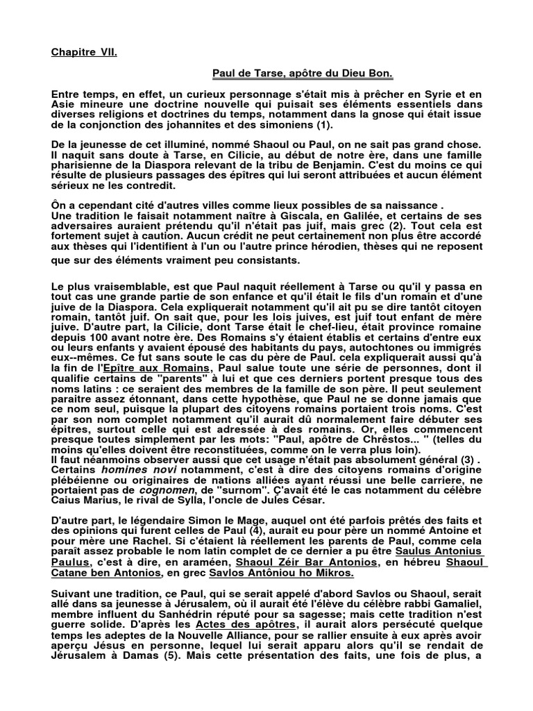 Paul de Tarse : Vie et Doctrine Apostolique | PDF | Crucifixion de ...