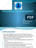 Procedure For Assessment: Presented By-Rahul Kesarwani III Semester