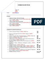 French CV Template (Resume)