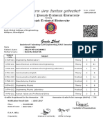 Grade Sheet: Bachelor of Technology (Civil Engineering), FIRST Semester, April-2017