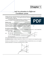 1 Velocity & Acceleration in Different Coordinate System