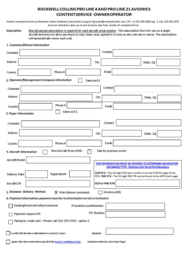 Nav Data Sub Form | PDF | Subscription Business Model | Databases