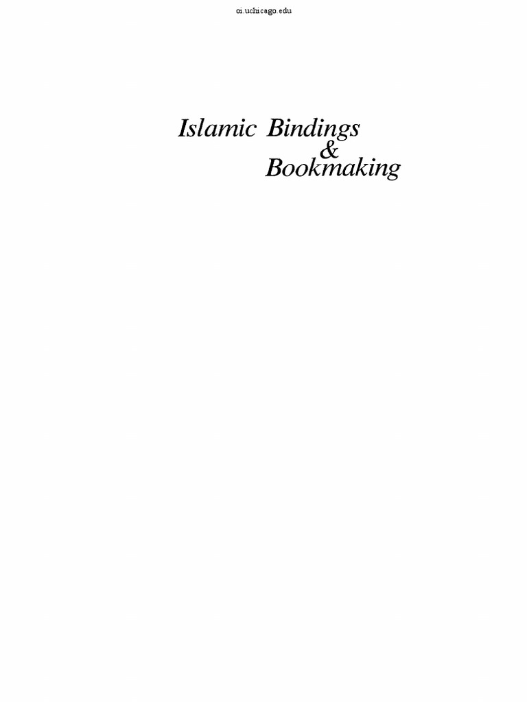 Islamic Bindings Pdf Bookbinding Muhammad